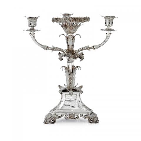 Silver candelabra epergne