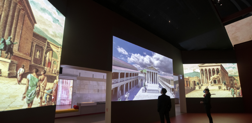 Grand Palais, immersive experience on display at the Pompeii exhibition at the National Museum of Australia.