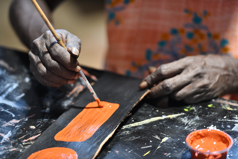 Joy Nabegeyo, Marrawuddi Arts. Photo by Wayne Quilliam © DAAF/Copyright Agency, 2024