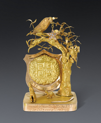 A unique gold paperweight belonging to Dame Nellie Melba