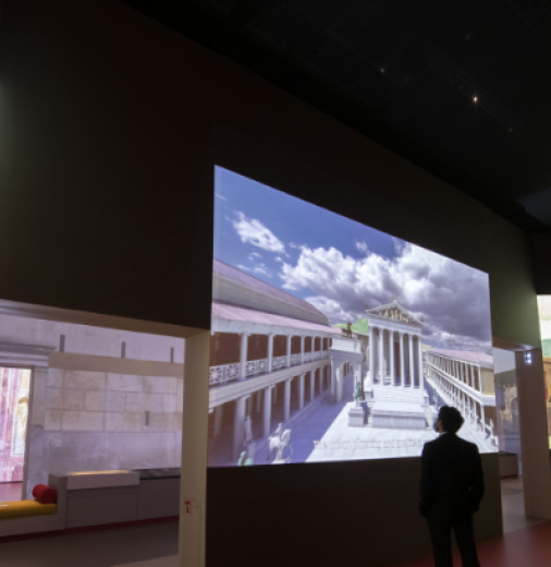 Grand Palais, immersive experience on display at the Pompeii exhibition at the National Museum of Australia.