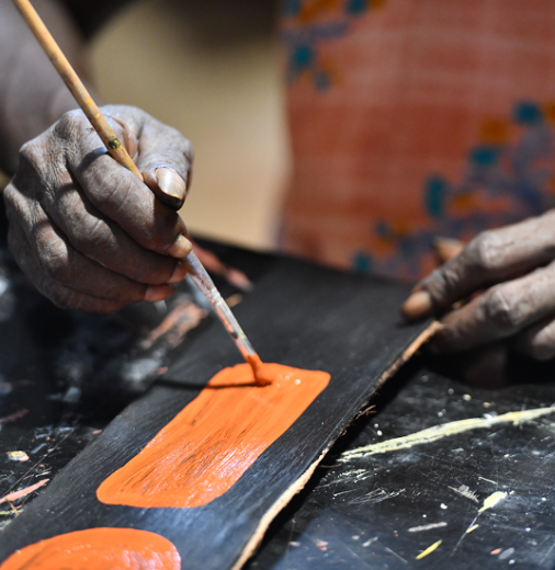 Joy Nabegeyo, Marrawuddi Arts. Photo by Wayne Quilliam © DAAF/Copyright Agency, 2024