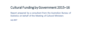 Cultural funding by government 2015–16 report