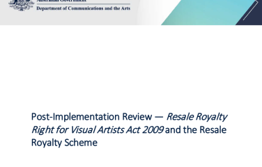 post-implementation-review-resale-royalty-right-for-visual-artists-act-2009-and-the-resale-royalty-scheme